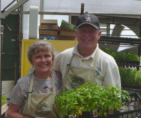 A photograph of Sue and Don Phelan of Phelan Gardens